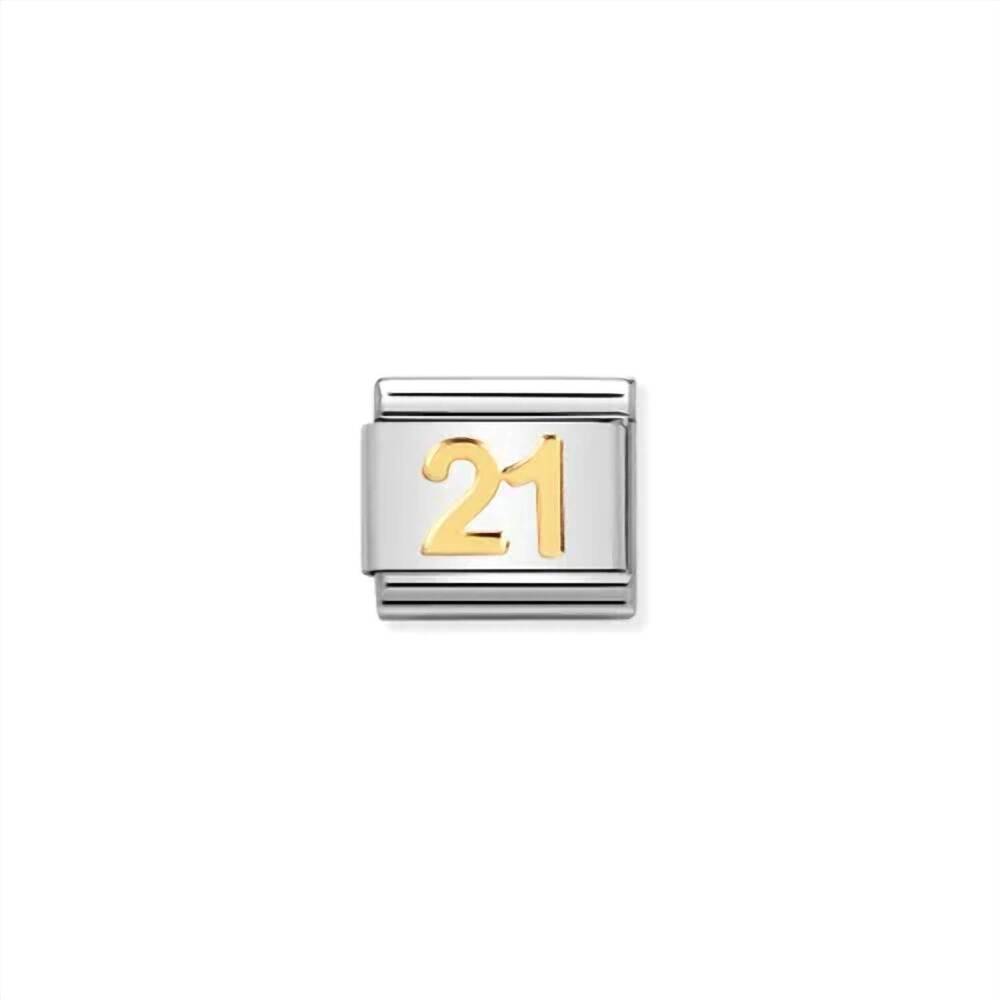 NEW NOMINATION unisex celebrate links bracelet in 21 gold